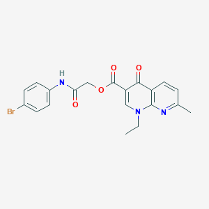 molecular formula C20H18BrN3O4 B444674 [2-(4-Bromoanilino)-2-oxoethyl] 1-ethyl-7-methyl-4-oxo-1,8-naphthyridine-3-carboxylate CAS No. 433320-71-9
