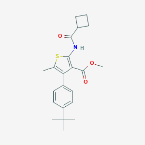 Methyl 4-(4-tert-butylphenyl)-2-[(cyclobutylcarbonyl)amino]-5-methyl-3-thiophenecarboxylate