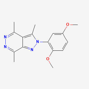 molecular formula C16H18N4O2 B4446760 2-(2,5-dimethoxyphenyl)-3,4,7-trimethyl-2H-pyrazolo[3,4-d]pyridazine 