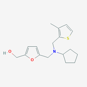 molecular formula C17H23NO2S B4446768 [5-({cyclopentyl[(3-methyl-2-thienyl)methyl]amino}methyl)-2-furyl]methanol 