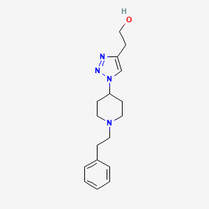 molecular formula C17H24N4O B4446784 2-{1-[1-(2-phenylethyl)-4-piperidinyl]-1H-1,2,3-triazol-4-yl}ethanol trifluoroacetate (salt) 