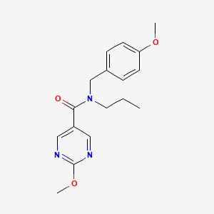 molecular formula C17H21N3O3 B4446795 2-methoxy-N-(4-methoxybenzyl)-N-propylpyrimidine-5-carboxamide 