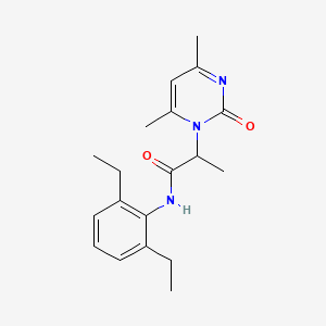 molecular formula C19H25N3O2 B4446807 N-(2,6-diethylphenyl)-2-(4,6-dimethyl-2-oxo-1(2H)-pyrimidinyl)propanamide 