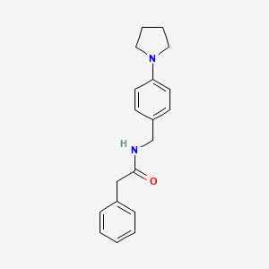 molecular formula C19H22N2O B4446819 2-phenyl-N-[4-(1-pyrrolidinyl)benzyl]acetamide 