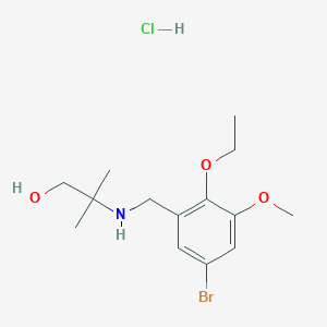 molecular formula C14H23BrClNO3 B4446827 2-[(5-bromo-2-ethoxy-3-methoxybenzyl)amino]-2-methylpropan-1-ol hydrochloride CAS No. 1158514-89-6