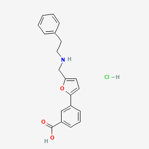 molecular formula C20H20ClNO3 B4446834 3-(5-{[(2-phenylethyl)amino]methyl}-2-furyl)benzoic acid hydrochloride 