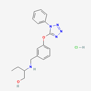 molecular formula C18H22ClN5O2 B4446839 2-({3-[(1-phenyl-1H-tetrazol-5-yl)oxy]benzyl}amino)-1-butanol hydrochloride 