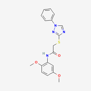 molecular formula C18H18N4O3S B4446847 N-(2,5-dimethoxyphenyl)-2-[(1-phenyl-1H-1,2,4-triazol-3-yl)thio]acetamide 