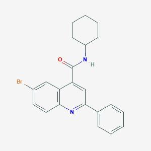 molecular formula C22H21BrN2O B444686 6-bromo-N-cyclohexyl-2-phenylquinoline-4-carboxamide 