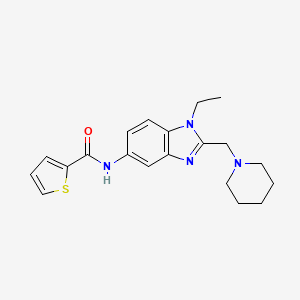 molecular formula C20H24N4OS B4446877 N-[1-ethyl-2-(1-piperidinylmethyl)-1H-benzimidazol-5-yl]-2-thiophenecarboxamide 