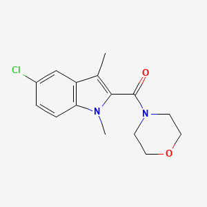 molecular formula C15H17ClN2O2 B4446910 5-chloro-1,3-dimethyl-2-(4-morpholinylcarbonyl)-1H-indole 