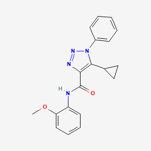 molecular formula C19H18N4O2 B4446929 5-cyclopropyl-N-(2-methoxyphenyl)-1-phenyl-1H-1,2,3-triazole-4-carboxamide 