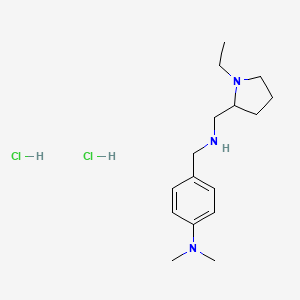 molecular formula C16H29Cl2N3 B4446962 [4-(dimethylamino)benzyl][(1-ethyl-2-pyrrolidinyl)methyl]amine dihydrochloride 
