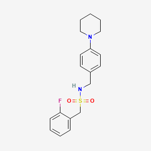molecular formula C19H23FN2O2S B4446988 1-(2-fluorophenyl)-N-[4-(1-piperidinyl)benzyl]methanesulfonamide 