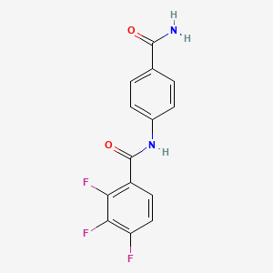 molecular formula C14H9F3N2O2 B4447009 N-[4-(aminocarbonyl)phenyl]-2,3,4-trifluorobenzamide 
