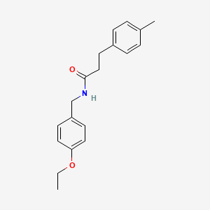 molecular formula C19H23NO2 B4447013 N-(4-ethoxybenzyl)-3-(4-methylphenyl)propanamide 