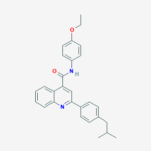 molecular formula C28H28N2O2 B444702 N-(4-ethoxyphenyl)-2-[4-(2-methylpropyl)phenyl]quinoline-4-carboxamide 