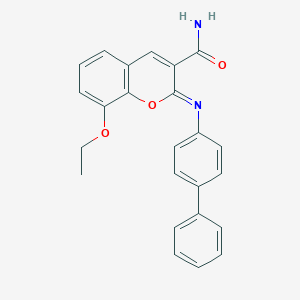 molecular formula C24H20N2O3 B444703 (Z)-2-([1,1'-biphenyl]-4-ylimino)-8-ethoxy-2H-chromene-3-carboxamide CAS No. 328555-87-9