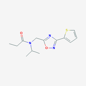 molecular formula C13H17N3O2S B4447045 N-isopropyl-N-{[3-(2-thienyl)-1,2,4-oxadiazol-5-yl]methyl}propanamide 