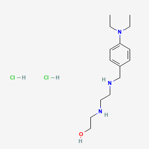 molecular formula C15H29Cl2N3O B4447053 2-[(2-{[4-(diethylamino)benzyl]amino}ethyl)amino]ethanol dihydrochloride 