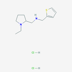 molecular formula C12H22Cl2N2S B4447075 [(1-ethyl-2-pyrrolidinyl)methyl](2-thienylmethyl)amine dihydrochloride 