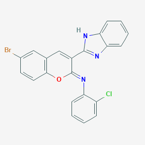 molecular formula C22H13BrClN3O B444710 3-(1H-benzimidazol-2-yl)-6-bromo-N-(2-chlorophenyl)chromen-2-imine CAS No. 313243-20-8