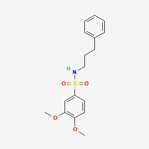 3,4-dimethoxy-N-(3-phenylpropyl)benzenesulfonamide
