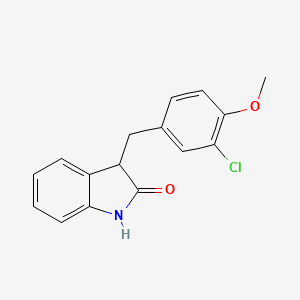 molecular formula C16H14ClNO2 B4447120 3-(3-chloro-4-methoxybenzyl)-1,3-dihydro-2H-indol-2-one 