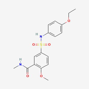 molecular formula C17H20N2O5S B4447129 5-{[(4-ethoxyphenyl)amino]sulfonyl}-2-methoxy-N-methylbenzamide 