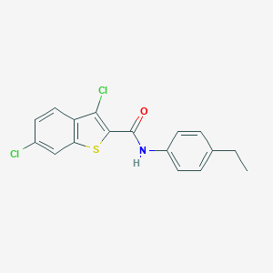 molecular formula C17H13Cl2NOS B444716 3,6-dichloro-N-(4-ethylphenyl)-1-benzothiophene-2-carboxamide 