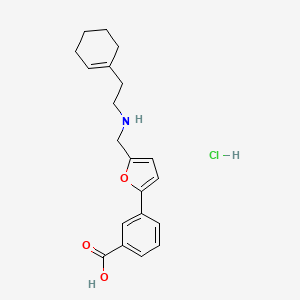 molecular formula C20H24ClNO3 B4447166 3-[5-({[2-(1-cyclohexen-1-yl)ethyl]amino}methyl)-2-furyl]benzoic acid hydrochloride 
