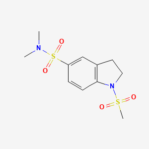 molecular formula C11H16N2O4S2 B4447186 N,N-dimethyl-1-(methylsulfonyl)-5-indolinesulfonamide 