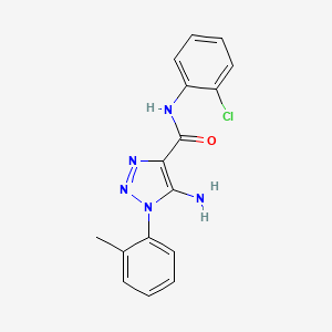 molecular formula C16H14ClN5O B4447209 5-amino-N-(2-chlorophenyl)-1-(2-methylphenyl)-1H-1,2,3-triazole-4-carboxamide 