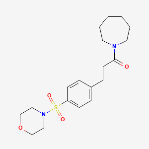 molecular formula C19H28N2O4S B4447226 1-{3-[4-(4-morpholinylsulfonyl)phenyl]propanoyl}azepane 