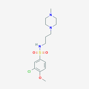 molecular formula C15H24ClN3O3S B4447233 3-chloro-4-methoxy-N-[3-(4-methyl-1-piperazinyl)propyl]benzenesulfonamide 