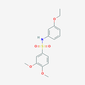 molecular formula C16H19NO5S B4447251 N-(3-ethoxyphenyl)-3,4-dimethoxybenzenesulfonamide 