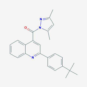 molecular formula C25H25N3O B444726 2-(4-tert-butylphenyl)-4-[(3,5-dimethyl-1H-pyrazol-1-yl)carbonyl]quinoline 