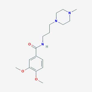 3,4-dimethoxy-N-[3-(4-methyl-1-piperazinyl)propyl]benzamide