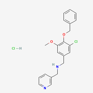 molecular formula C21H22Cl2N2O2 B4447273 [4-(benzyloxy)-3-chloro-5-methoxybenzyl](pyridin-3-ylmethyl)amine hydrochloride 