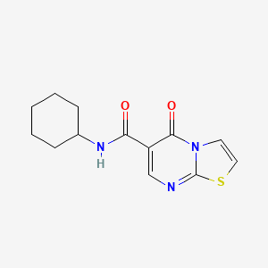 molecular formula C13H15N3O2S B4447280 N-cyclohexyl-5-oxo-5H-[1,3]thiazolo[3,2-a]pyrimidine-6-carboxamide 