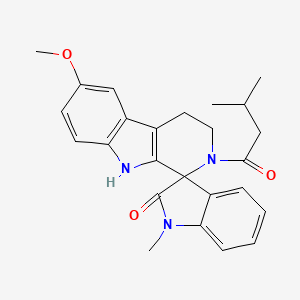 molecular formula C25H27N3O3 B4447288 6-methoxy-1'-methyl-2-(3-methylbutanoyl)-2,3,4,9-tetrahydrospiro[beta-carboline-1,3'-indol]-2'(1'H)-one 