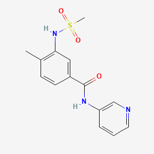 molecular formula C14H15N3O3S B4447358 4-methyl-3-[(methylsulfonyl)amino]-N-3-pyridinylbenzamide 