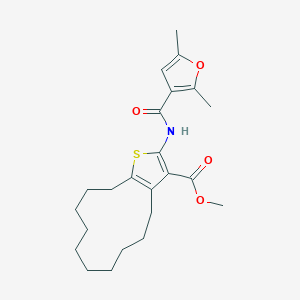 Methyl 2-{[(2,5-dimethylfuran-3-yl)carbonyl]amino}-4,5,6,7,8,9,10,11,12,13-decahydrocyclododeca[b]thiophene-3-carboxylate