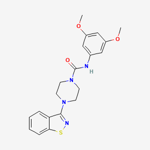 molecular formula C20H22N4O3S B4447373 4-(1,2-benzisothiazol-3-yl)-N-(3,5-dimethoxyphenyl)-1-piperazinecarboxamide 