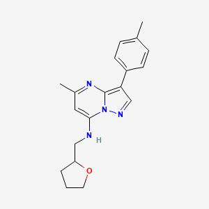 5-methyl-3-(4-methylphenyl)-N-[(oxolan-2-yl)methyl]pyrazolo[1,5-a]pyrimidin-7-amine