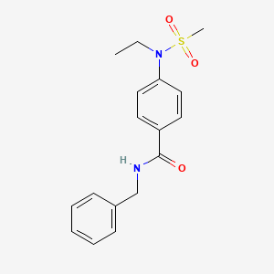 molecular formula C17H20N2O3S B4447422 N-benzyl-4-[ethyl(methylsulfonyl)amino]benzamide 