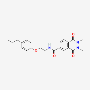 2,3-dimethyl-1,4-dioxo-N-[2-(4-propylphenoxy)ethyl]-1,2,3,4-tetrahydro-6-phthalazinecarboxamide