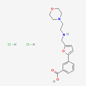 molecular formula C18H24Cl2N2O4 B4447448 3-[5-({[2-(4-morpholinyl)ethyl]amino}methyl)-2-furyl]benzoic acid dihydrochloride 