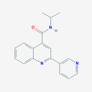 molecular formula C18H17N3O B4447459 N-isopropyl-2-(3-pyridinyl)-4-quinolinecarboxamide 