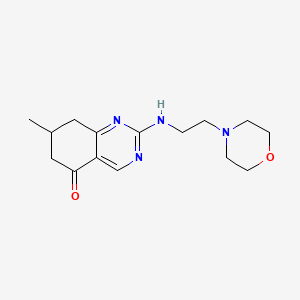 molecular formula C15H22N4O2 B4447470 7-methyl-2-{[2-(morpholin-4-yl)ethyl]amino}-7,8-dihydroquinazolin-5(6H)-one 